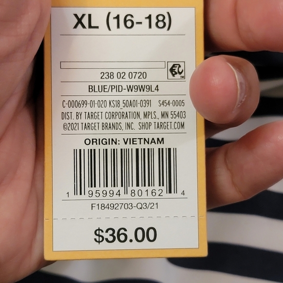 Kona Sol Side Cinch High Coverage One piece swimsuit Navy/ White Stripe Size XL - Picture 10 of 12